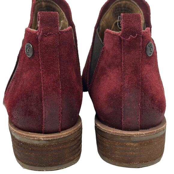 Soft Ruby Red Burgundy Suede Selby Ankle Boots - Picture 6 of 10
